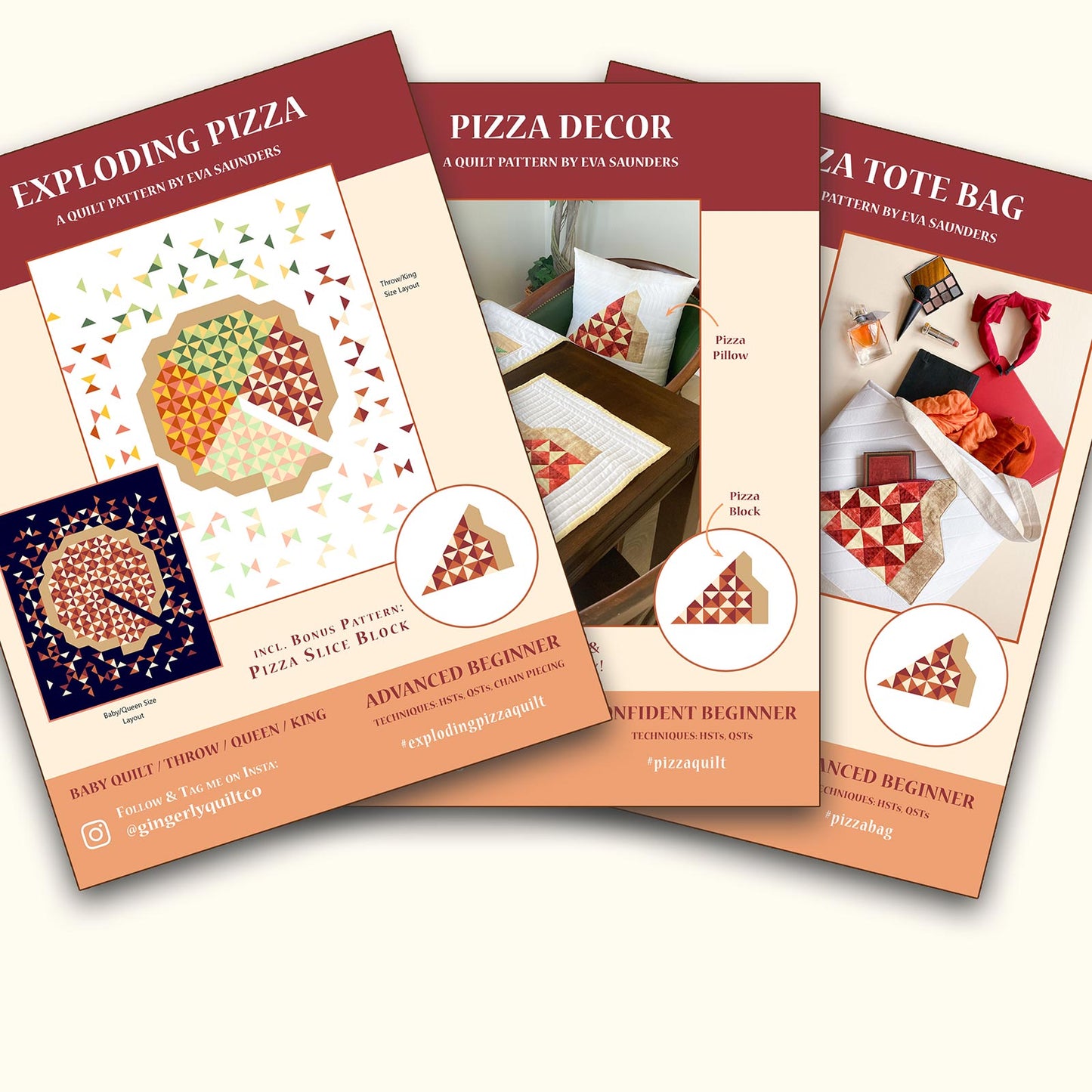 Pizza Quilt Pattern BUNDLE *DIGITAL PDF*