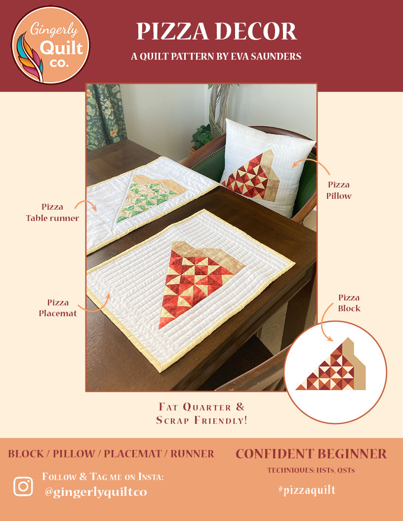 Pizza Quilt Pattern BUNDLE *DIGITAL PDF*