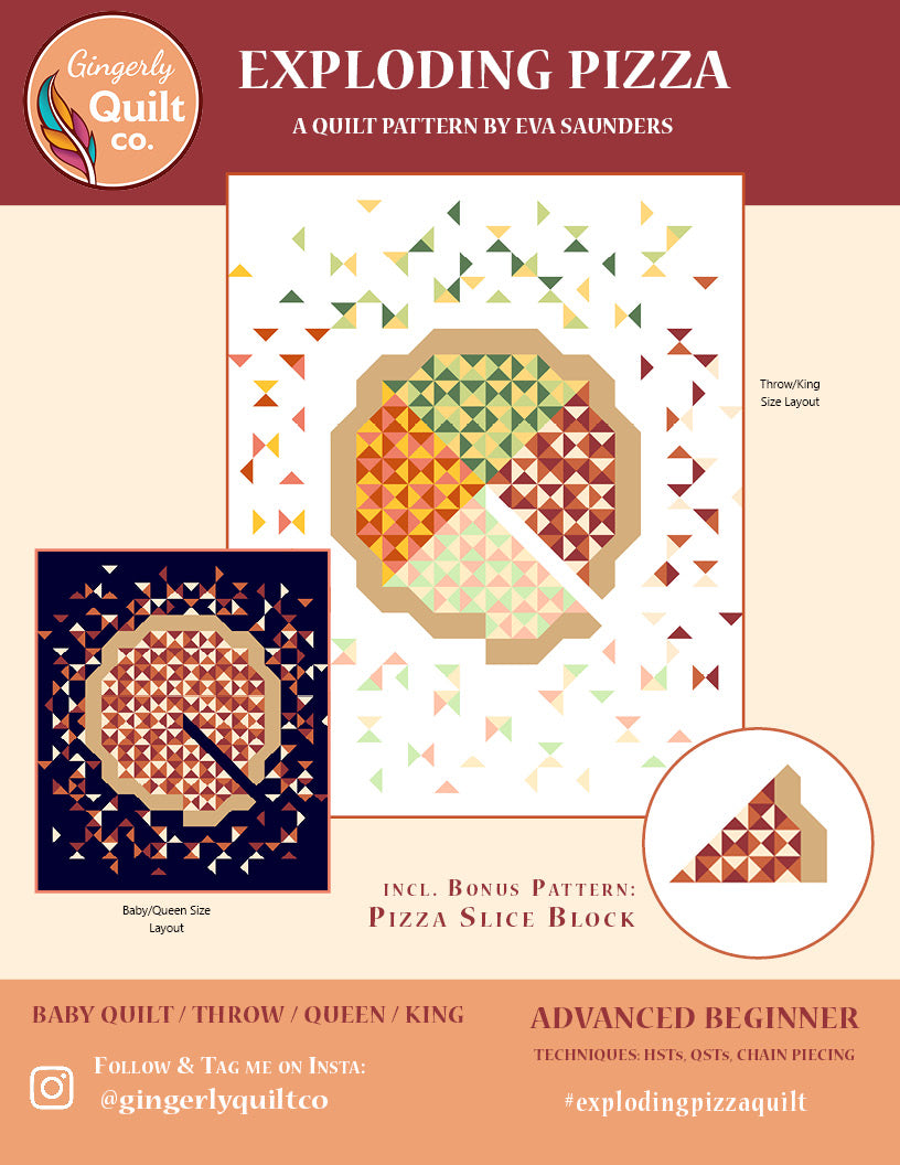 Pizza Quilt Pattern BUNDLE *DIGITAL PDF*