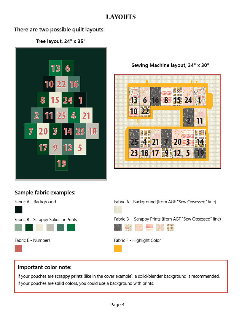Countdown to Quiltsmas Quilt Pattern *DIGITAL PDF*