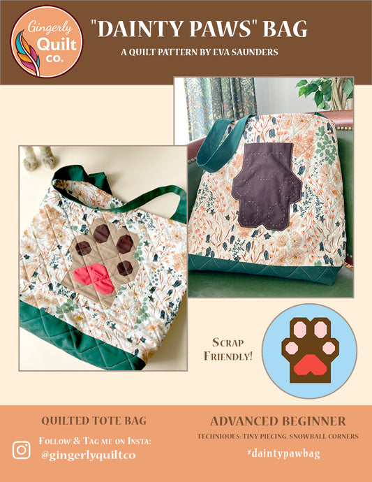 Dainty Paws Bag Pattern *DIGITAL PDF*